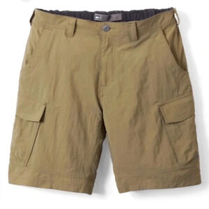 REI Sahara Nylon Cargo shorts 9” Pockets Relaxed fit Tan Mens size M Hiking